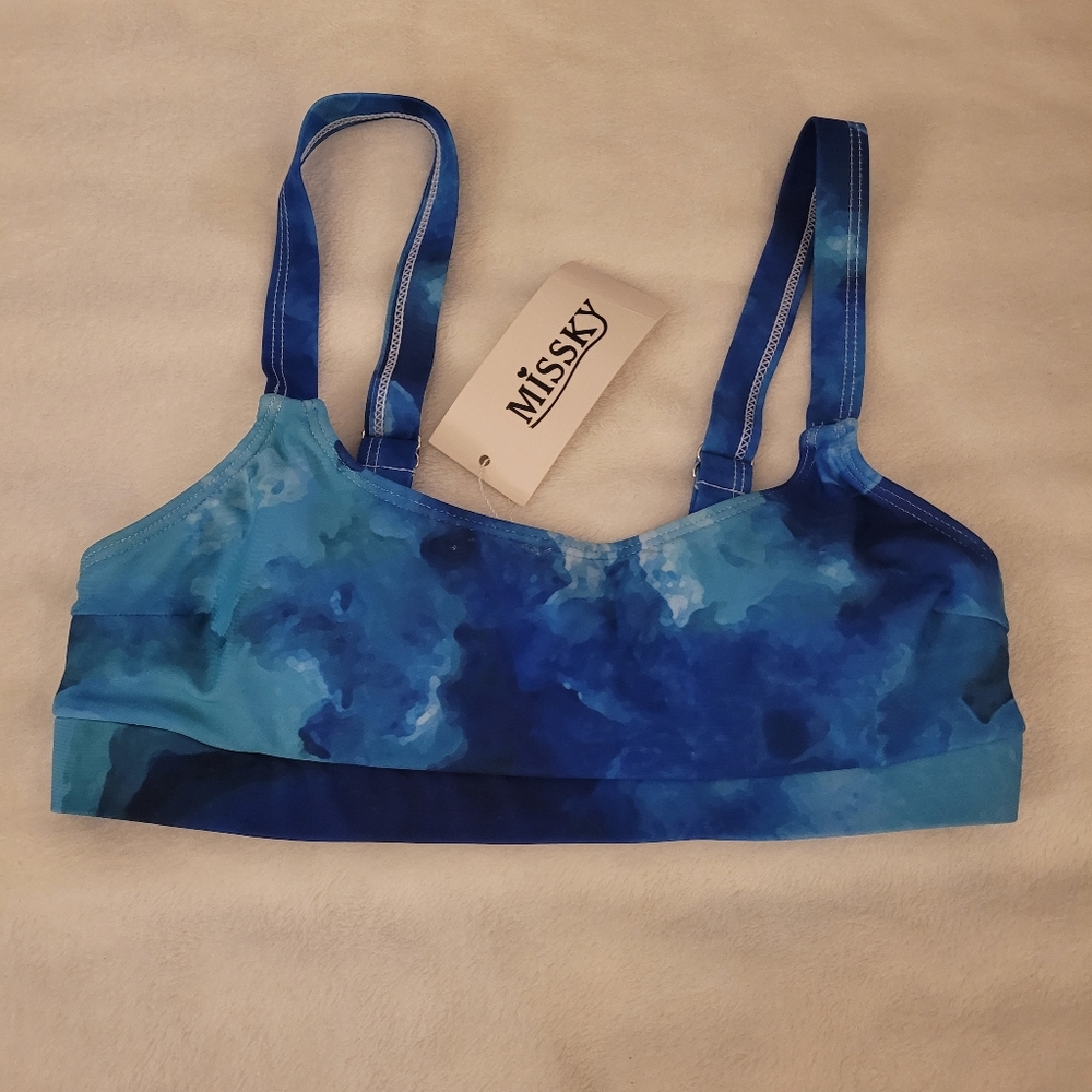 BNWT Padded Blue Women's Bikini Top - Size Small